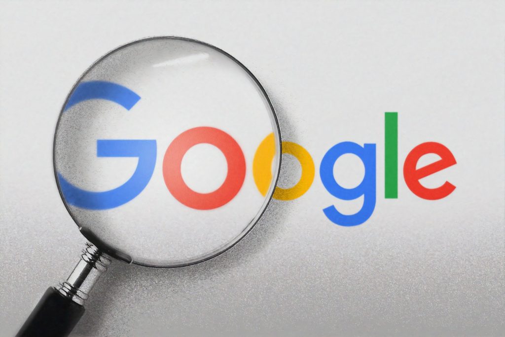 Picture of Google logo and magnifying glass