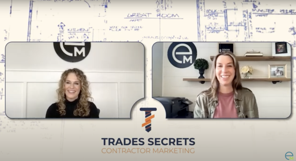 Amanda Joyce and Devon Hayes doing a trades secrets podcast Contractor Marketing SEO by Elevation Marketing