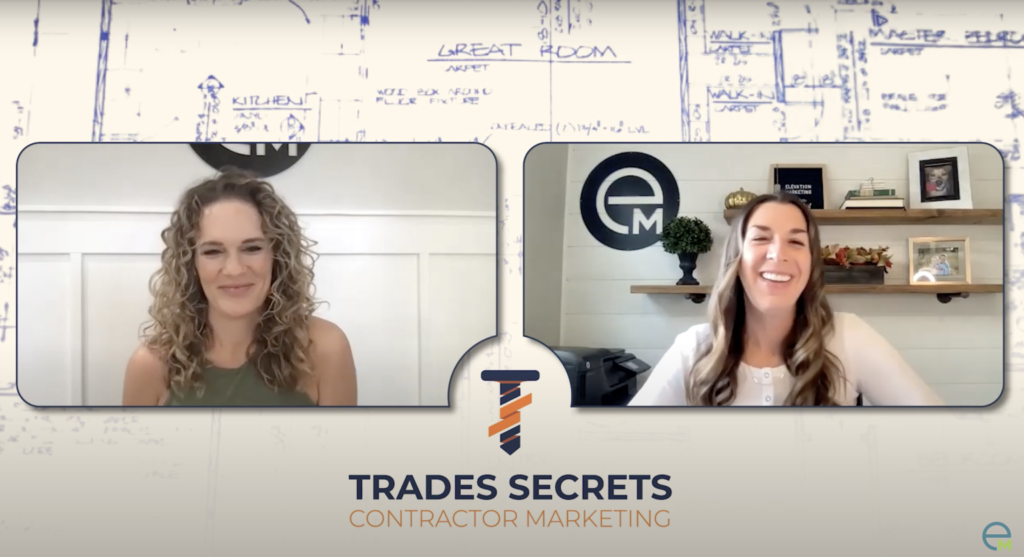 Amanda Joyce and Devon Hayes, doing a trades secrets podcast contractor Marketing by Elevation Marketing