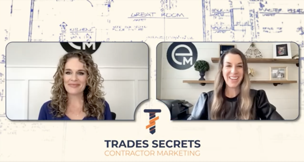 Amanda Joyce and Devon Hayes doing a trades secrets podcast Contractor Marketing SEO by Elevation Marketing