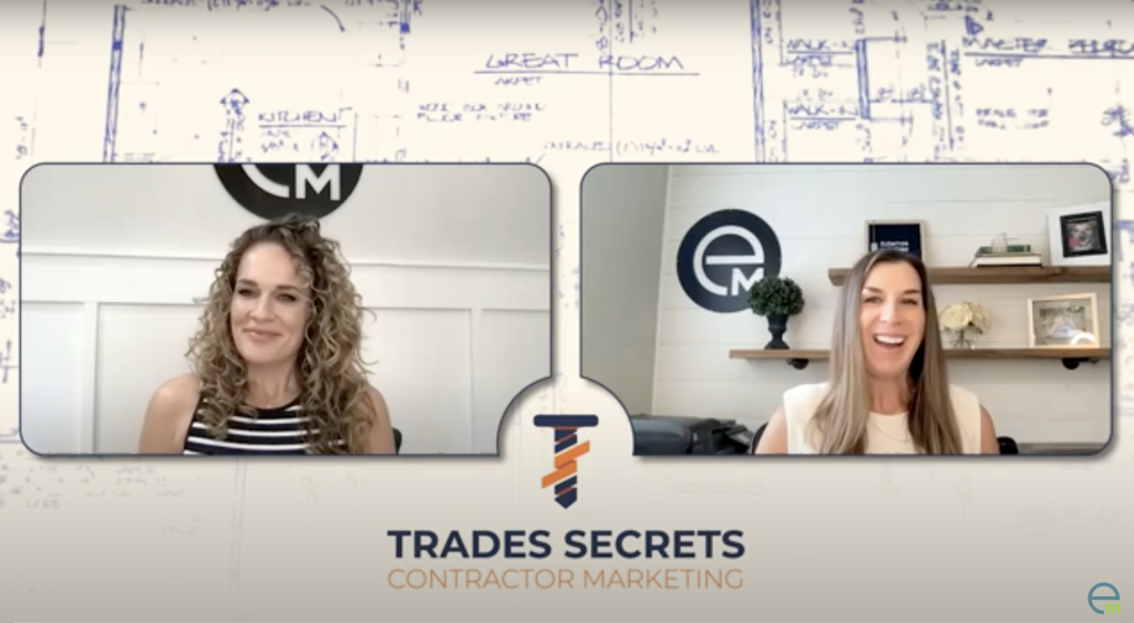 Amanda Joyce and Devon Hayes, doing a trades secrets podcast Contractor Marketing by Elevation Marketing