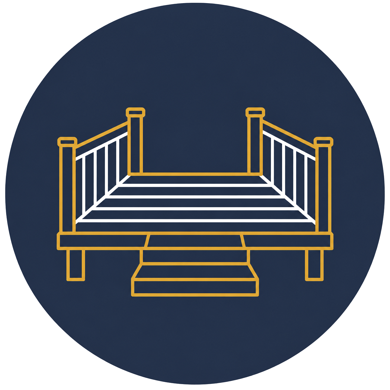 Deck builder marketing icon.