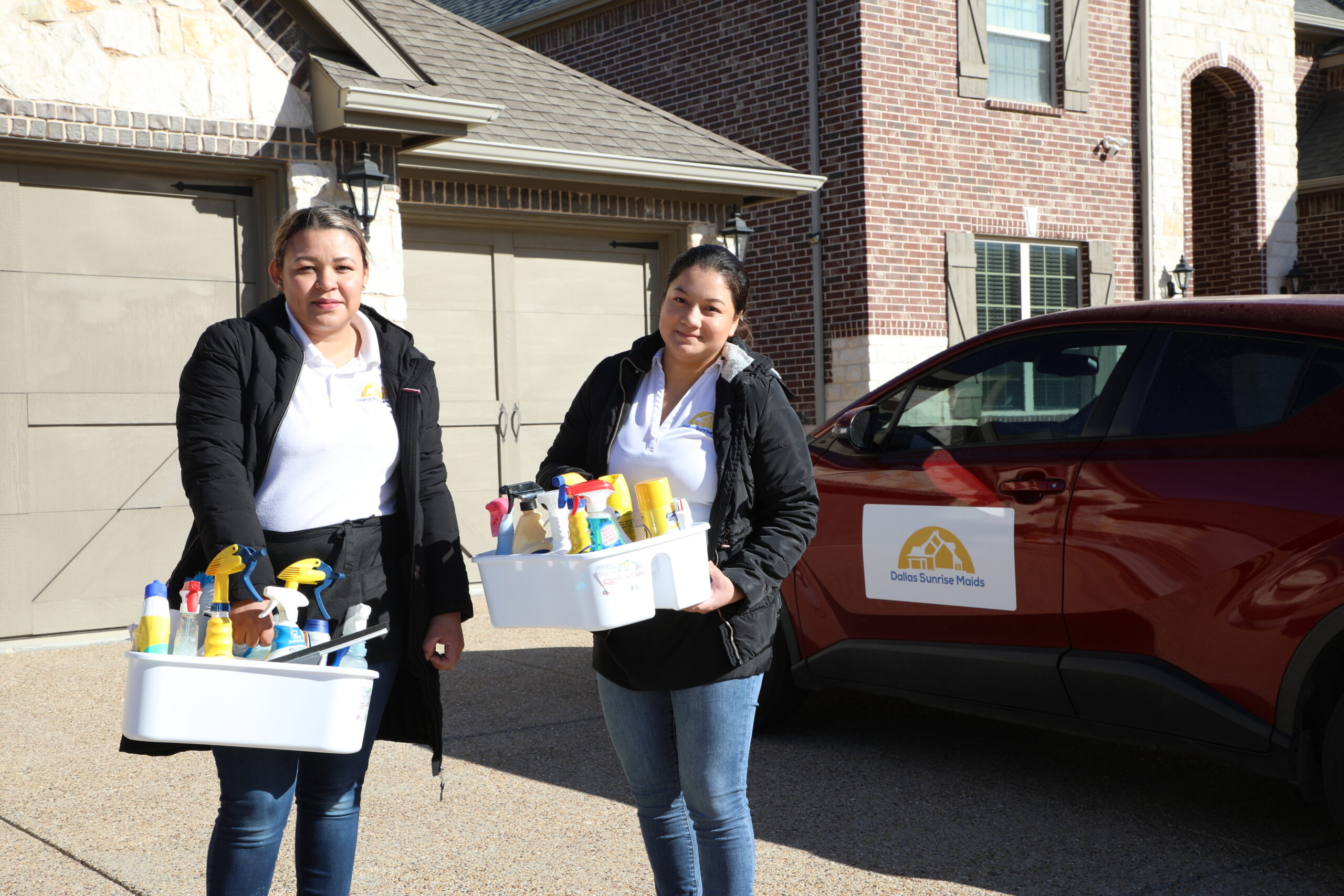 Professional cleaners supporting home service business growth with Dallas Sunrise Maids by Elevation Marketing